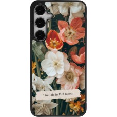 Coque Samsung Galaxy S24+ - Silicone rigide noir Full Bloom 2026