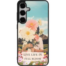 Coque Samsung Galaxy S24+ - Silicone rigide noir Live life in full moon 2026