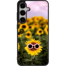 Coque Samsung Galaxy S24+ - Silicone rigide noir Sunflower with glasses 2026