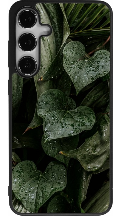Coque Samsung Galaxy S24+ - Silicone rigide noir Spring 23 fresh plants