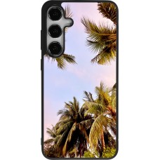 Coque Samsung Galaxy S24+ - Silicone rigide noir Summer 2023 palm tree vibe
