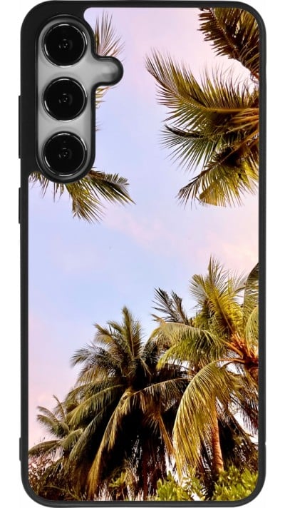 Samsung Galaxy S24+ Case Hülle - Silikon schwarz Summer 2023 palm tree vibe