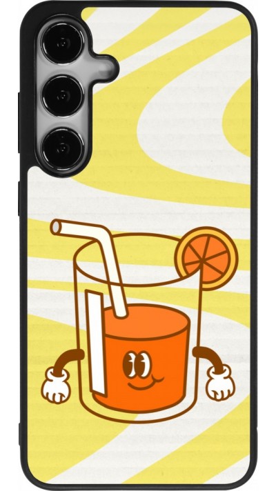 Coque Samsung Galaxy S24+ - Silicone rigide noir Summer drink 2026
