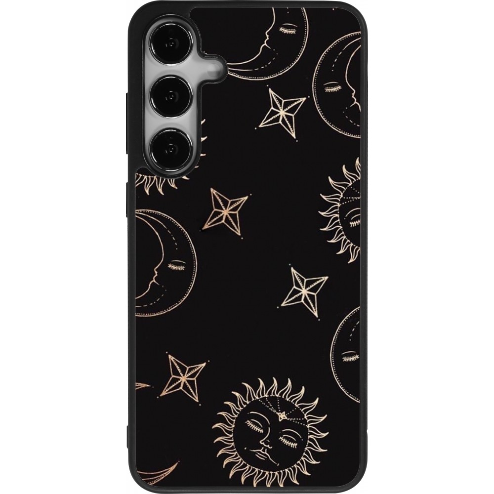 Samsung Galaxy S24+ Case Hülle - Silikon schwarz Suns and Moons