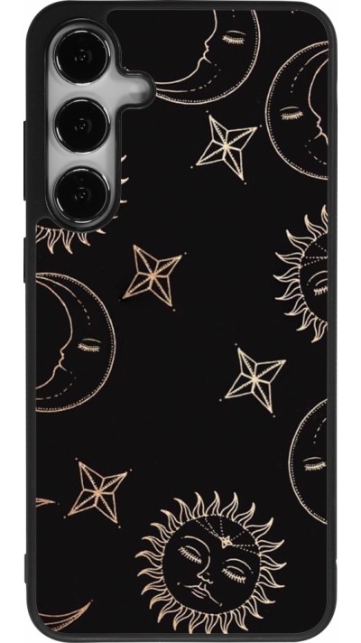 Coque Samsung Galaxy S24+ - Silicone rigide noir Suns and Moons