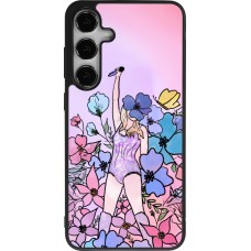 Coque Samsung Galaxy S24+ - Silicone rigide noir Taylor Swift Sketch - Pink