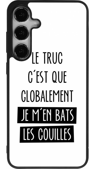 Coque Samsung Galaxy S24+ - Silicone rigide noir Le truc globalement bats les couilles