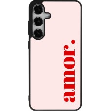 Coque Samsung Galaxy S24+ - Silicone rigide noir Valentine 2024 amor
