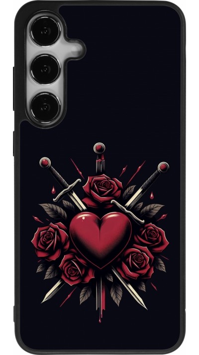 Samsung Galaxy S24+ Case Hülle - Silikon schwarz Valentine 2024 gothic love
