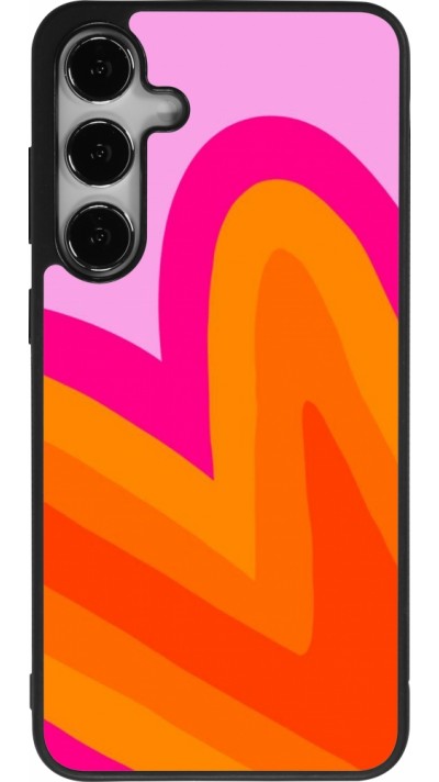 Samsung Galaxy S24+ Case Hülle - Silikon schwarz Valentine 2024 heart gradient