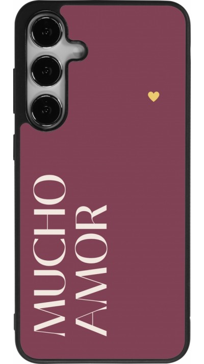 Samsung Galaxy S24+ Case Hülle - Silikon schwarz Valentine 2024 mucho amor rosado