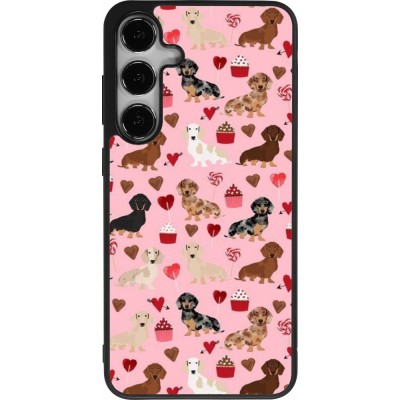 Samsung Galaxy S24+ Case Hülle - Silikon schwarz Valentine 2024 puppy love