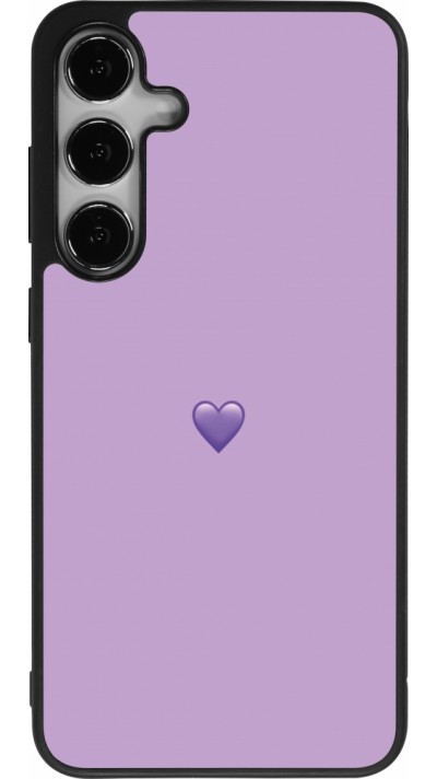Samsung Galaxy S24+ Case Hülle - Silikon schwarz Valentine 2023 purpule single heart