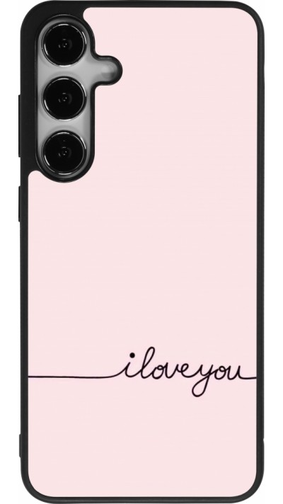 Coque Samsung Galaxy S24+ - Silicone rigide noir Valentine 2023 i love you writing