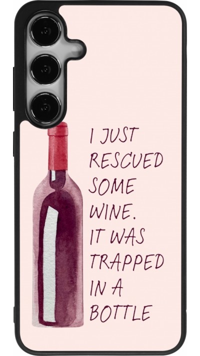 Samsung Galaxy S24+ Case Hülle - Silikon schwarz I just rescued some wine