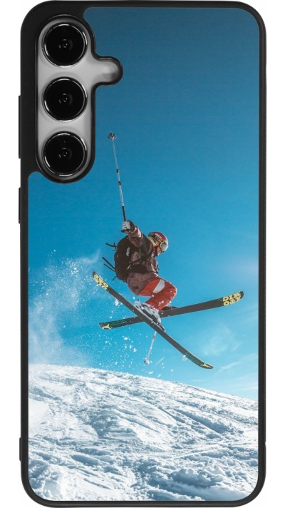 Samsung Galaxy S24+ Case Hülle - Silikon schwarz Winter 22 Ski Jump