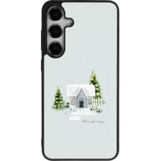 Coque Samsung Galaxy S24+ - Silicone rigide noir Winter 25 Cosy House