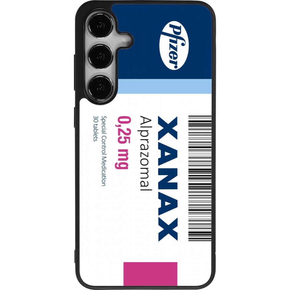 Coque Samsung Galaxy S24+ - Silicone rigide noir Xanax Alprazolam 2025