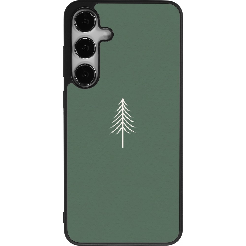 Coque Samsung Galaxy S24+ - Silicone rigide noir Christmas 22 minimalist tree
