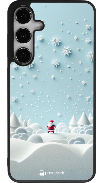 Coque Samsung Galaxy S24+ - Silicone rigide noir Noël 2023 Petit Père Flocon