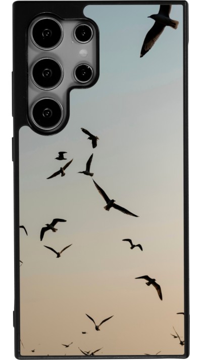 Coque Samsung Galaxy S24 Ultra - Silicone rigide noir Autumn 22 flying birds shadow