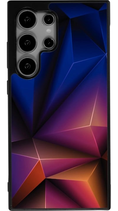 Coque Samsung Galaxy S24 Ultra - Silicone rigide noir Abstract Triangles 