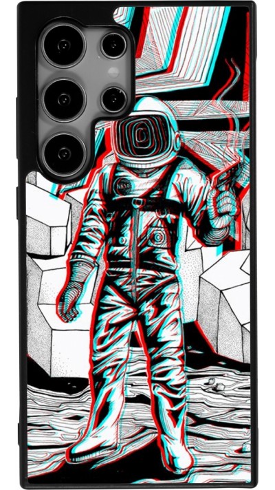 Coque Samsung Galaxy S24 Ultra - Silicone rigide noir Anaglyph Astronaut