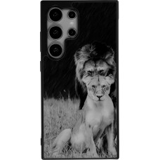 Samsung Galaxy S24 Ultra Case Hülle - Silikon schwarz Angry lions