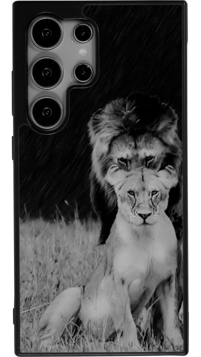 Coque Samsung Galaxy S24 Ultra - Silicone rigide noir Angry lions