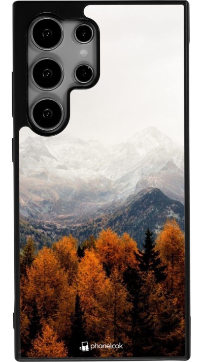 Coque Samsung Galaxy S24 Ultra - Silicone rigide noir Autumn 21 Forest Mountain
