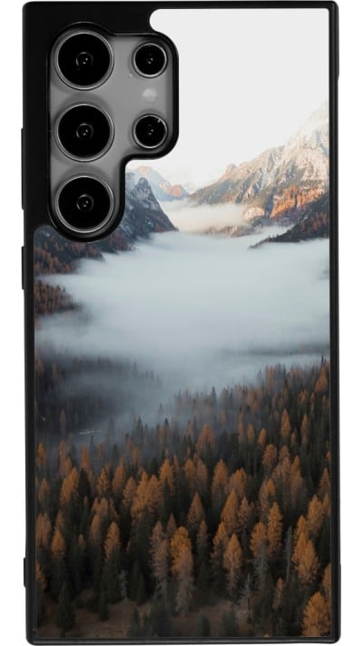 Coque Samsung Galaxy S24 Ultra - Silicone rigide noir Autumn 22 forest lanscape