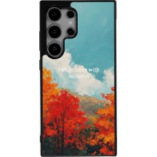 Coque Samsung Galaxy S24 Ultra - Silicone rigide noir Autumn 25 Fall in love