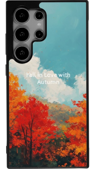 Coque Samsung Galaxy S24 Ultra - Silicone rigide noir Autumn 25 Fall in love