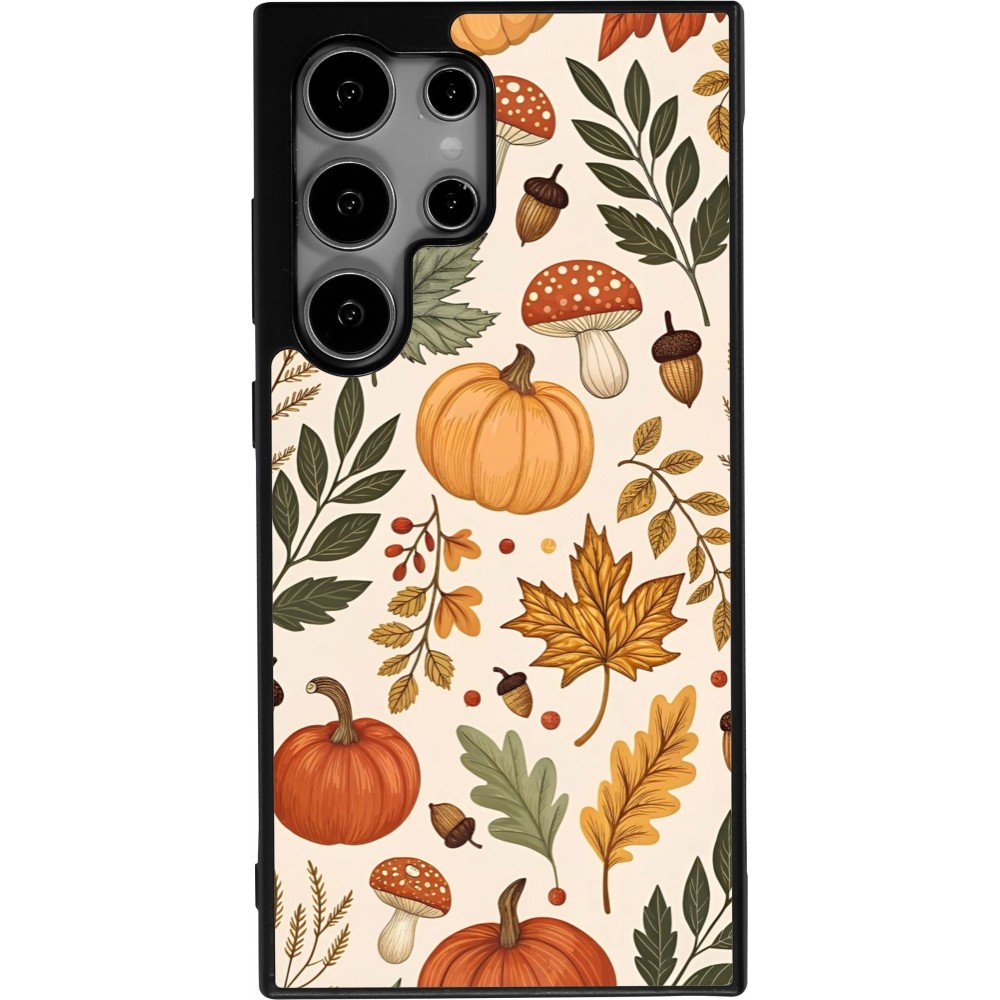 Coque Samsung Galaxy S24 Ultra - Silicone rigide noir Autumn 25 Autumn pattern