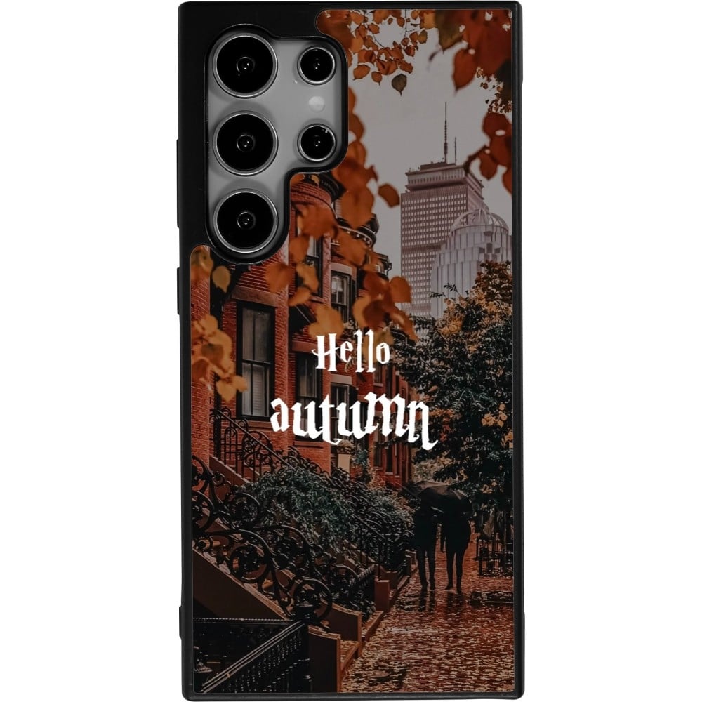 Coque Samsung Galaxy S24 Ultra - Silicone rigide noir Autumn 25 Hello autumn