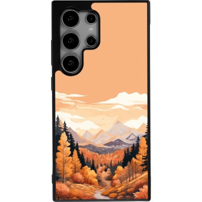 Samsung Galaxy S24 Ultra Case Hülle - Silikon schwarz Autumn 25 Mountains