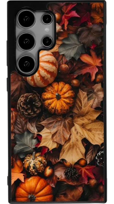 Coque Samsung Galaxy S24 Ultra - Silicone rigide noir Autumn 25 Pumpkin