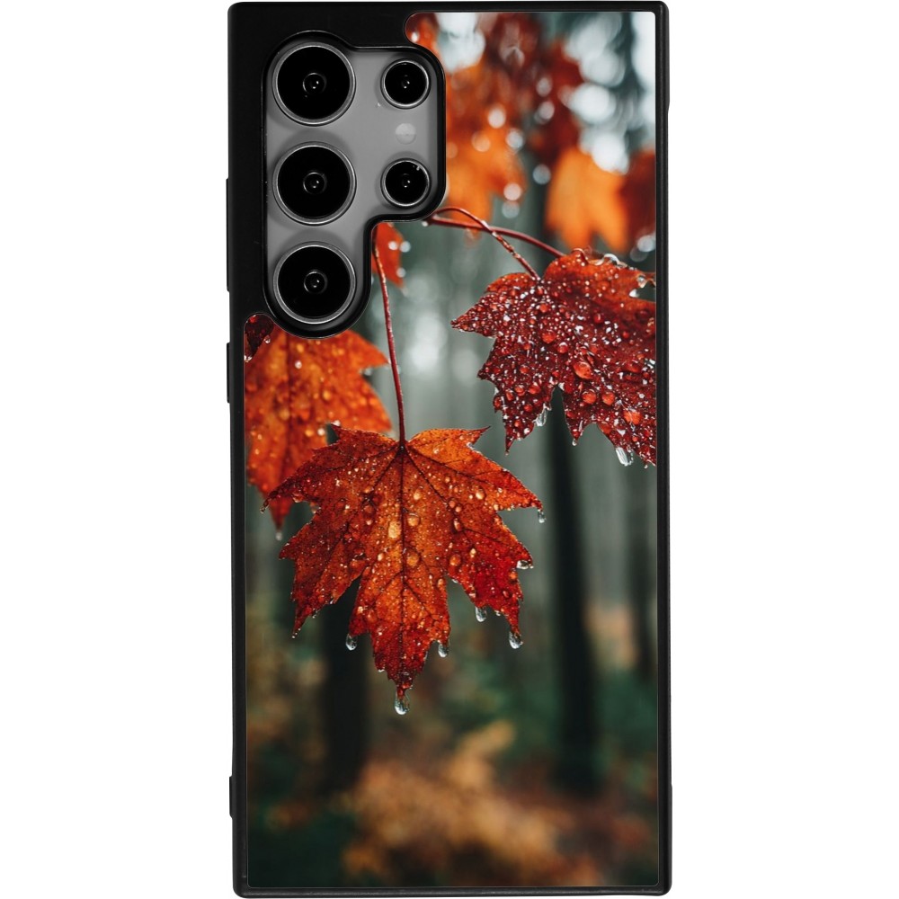 Coque Samsung Galaxy S24 Ultra - Silicone rigide noir Autumn 25 Rain