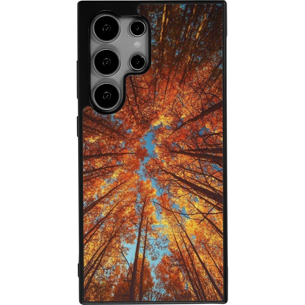 Coque Samsung Galaxy S24 Ultra - Silicone rigide noir Autumn 25 Trees