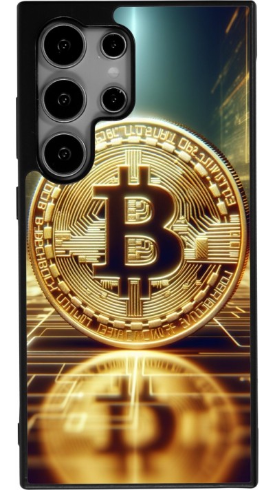 Coque Samsung Galaxy S24 Ultra - Silicone rigide noir Bitcoin Standing