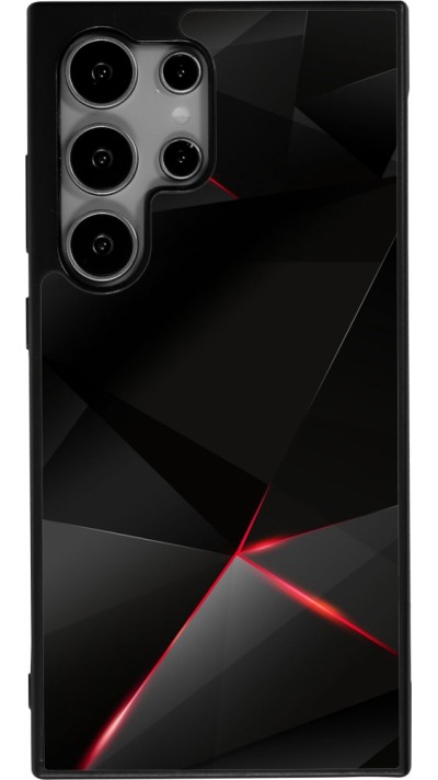 Coque Samsung Galaxy S24 Ultra - Silicone rigide noir Black Red Lines