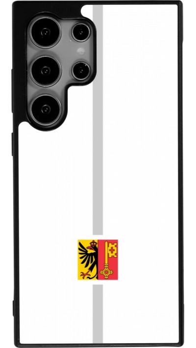 Samsung Galaxy S24 Ultra Case Hülle - Silikon schwarz Kanton GE weiss