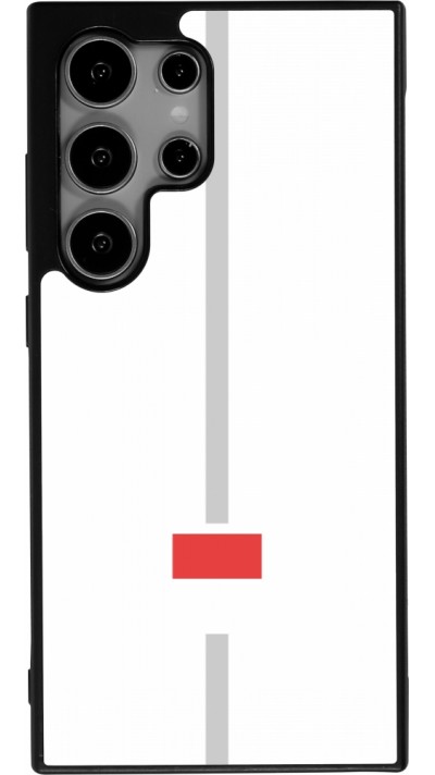 Samsung Galaxy S24 Ultra Case Hülle - Silikon schwarz Kanton SO weiss