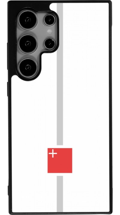 Samsung Galaxy S24 Ultra Case Hülle - Silikon schwarz Kanton SZ weiss