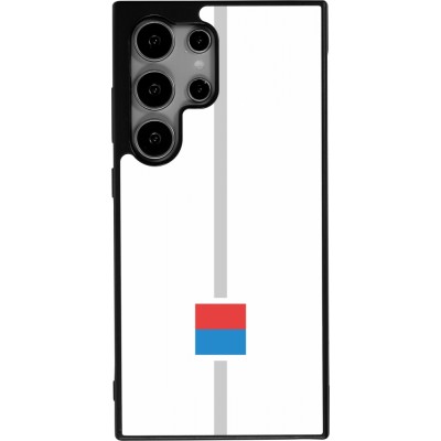 Coque Samsung Galaxy S24 Ultra - Silicone rigide noir Canton TI blanc