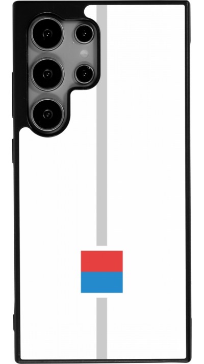 Samsung Galaxy S24 Ultra Case Hülle - Silikon schwarz Kanton TI weiss