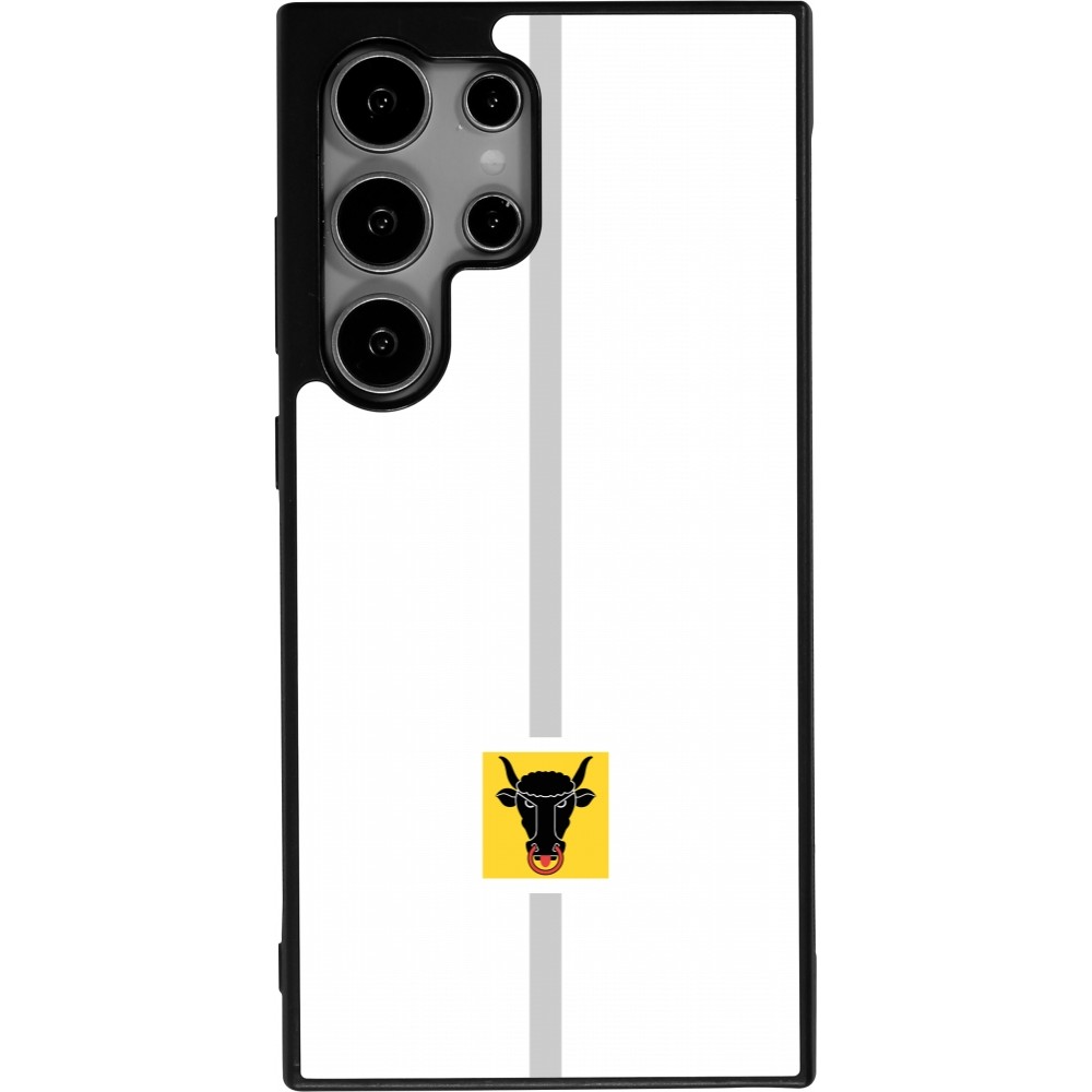 Samsung Galaxy S24 Ultra Case Hülle - Silikon schwarz Kanton UR weiss
