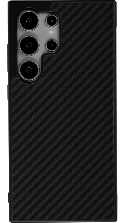 Coque Samsung Galaxy S24 Ultra - Silicone rigide noir Carbon Basic