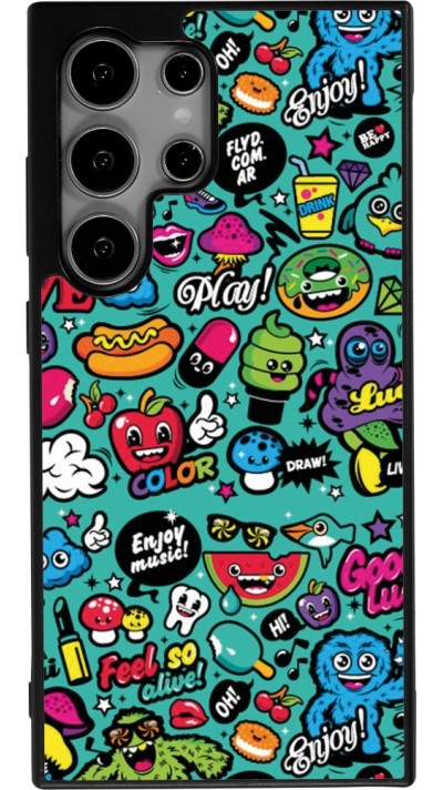 Coque Samsung Galaxy S24 Ultra - Silicone rigide noir Cartoons old school