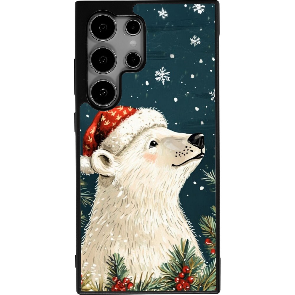 Coque Samsung Galaxy S24 Ultra - Silicone rigide noir Christmas 25 Bear